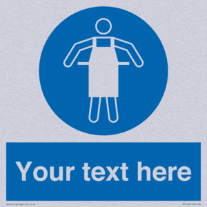 Custom Protective Apron Required Sign